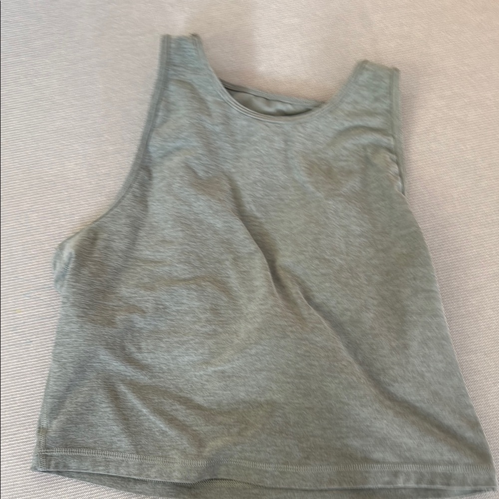 Vuori Green Sleeveless Crop Tank Top
